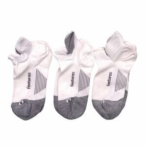 3 Pairs Feetures Elite Light Cushion No Show Tab Socks Medium - Unisex